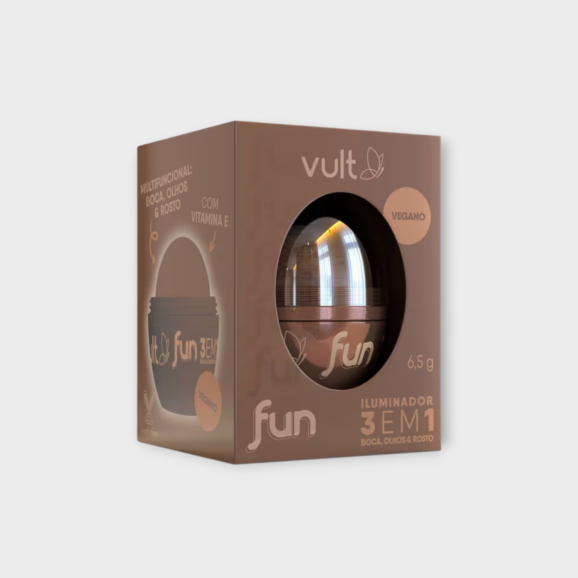 Iluminador 3 em 1 Vult Fun Dourado Radiante 6,5g - Imagem 2