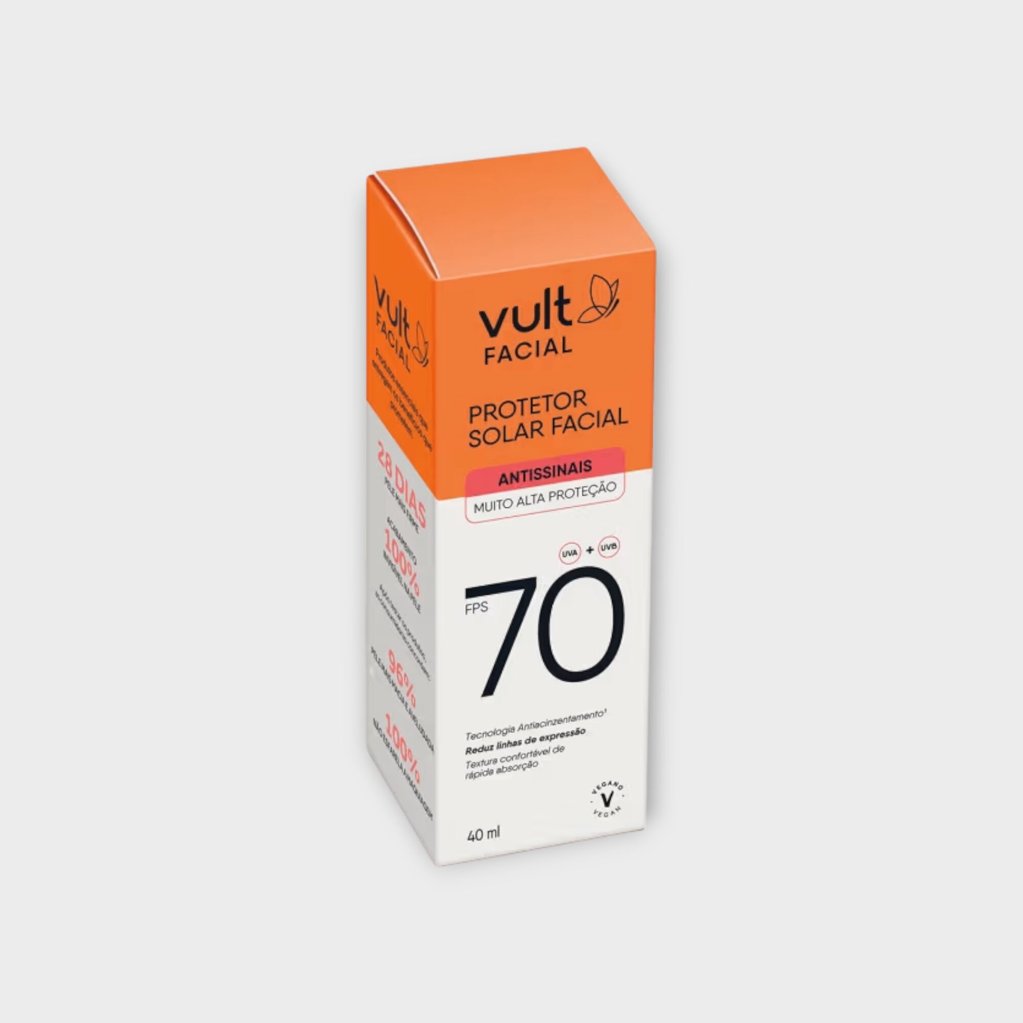 Protetor Solar Facial Antissinais FPS 70 40ml - Imagem 3
