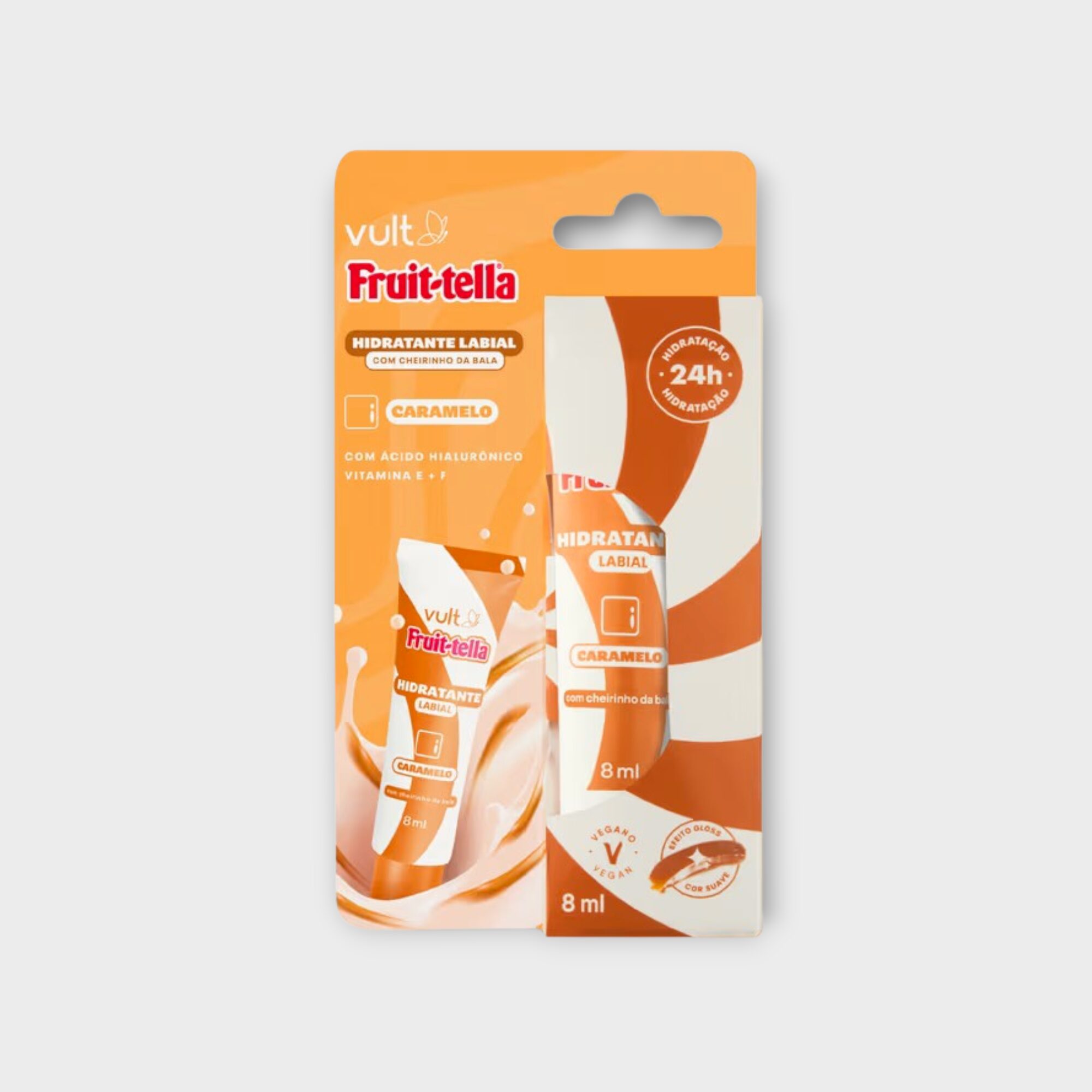 Hidratante Labial Caramelo Vult&Fruit-tella 8ml - Imagem 4